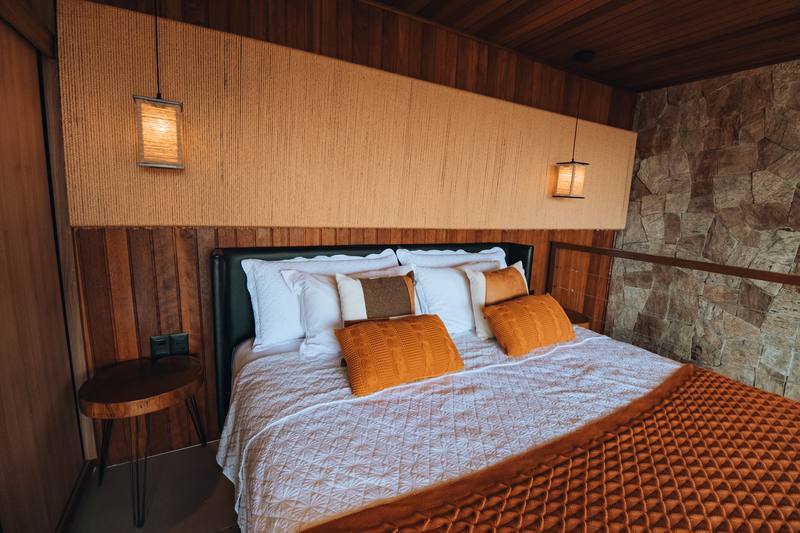 Suíte do bangalô Infinito com cama super king